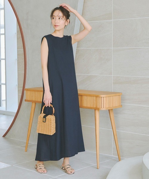 「Droite lautreamont」 ノースリーブワンピース 2 ベージュ レディース_画像5