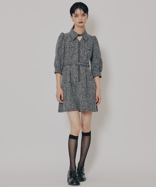 ワンピース ApolinaxMP DorotheaPatchworkDress3-5y REDYAZEL（レディアゼル） ワンピース カラーミックスフロントZIP
