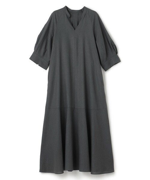 「UNFILO」 7分袖ワンピース SMALL グレー レディース_画像9