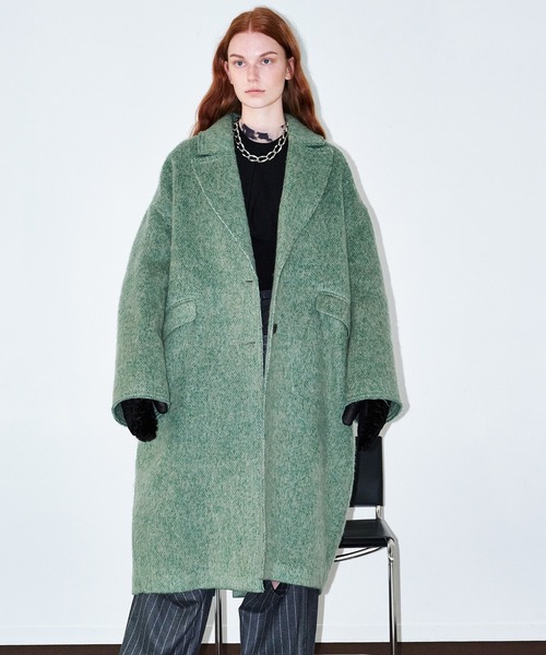Maison Specialグリーン チェスターコート MAISON SPECIAL（メゾンスペシャル） チェスターコート コート 「ユニ