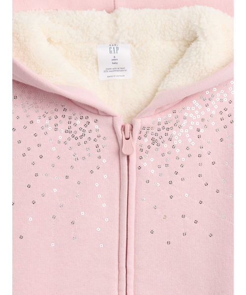 GAP y2k ジップパーカー　裏ボア　アーチロゴ　ピンク　ラメ GAP ギャップ アーチロゴ パーカー XL ピンク ネイビー 裏起毛 - メルカリ