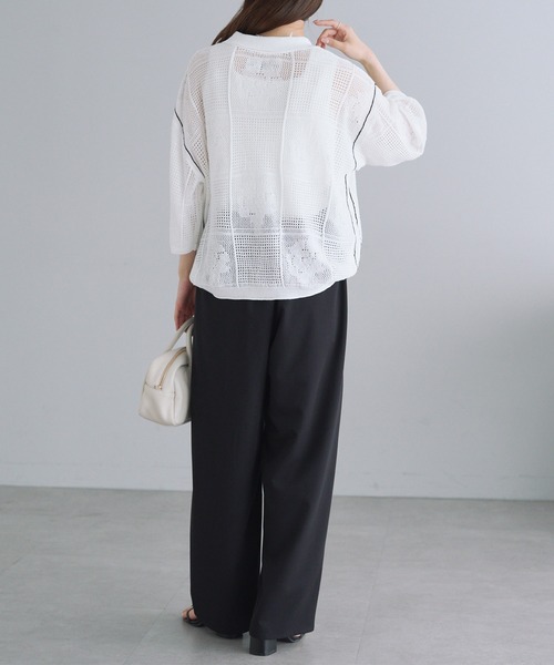 「PUAL CE CIN」 ニットカーディガン FREE ブラック レディース_画像4