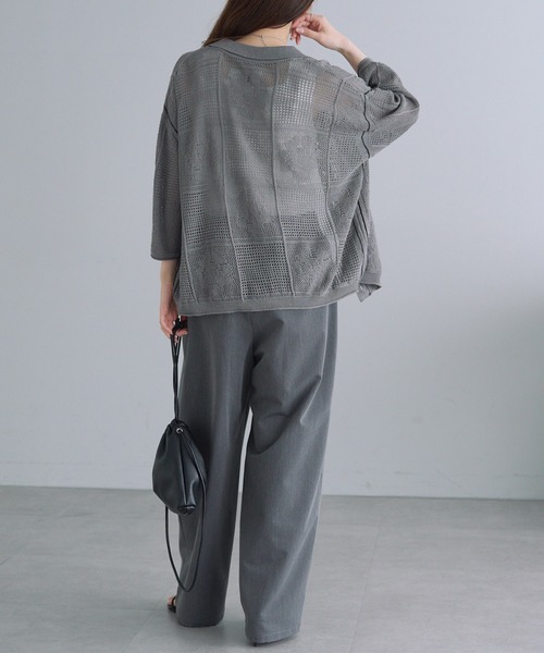 「PUAL CE CIN」 ニットカーディガン FREE ブラック レディース_画像9