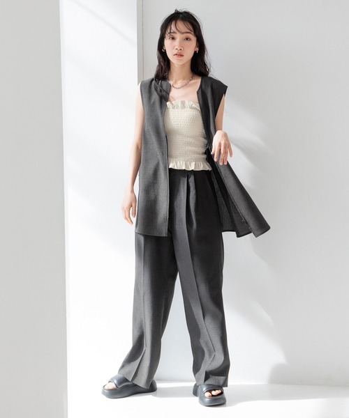 「LOWRYS FARM」 フラットサンダル MEDIUM ブラック レディース_画像2