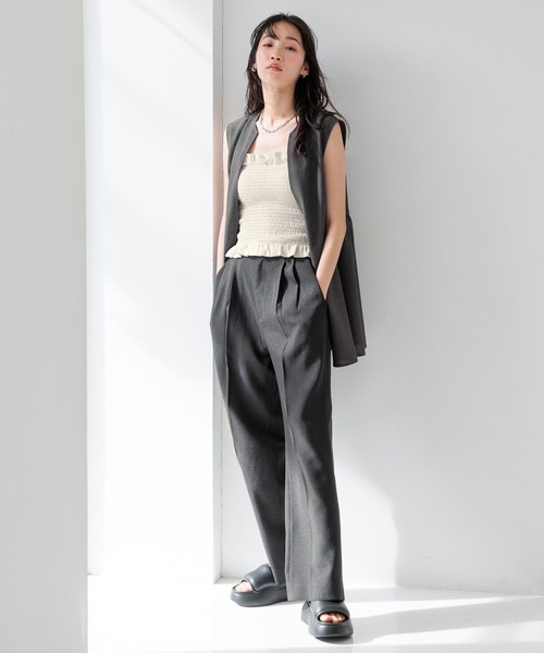 「LOWRYS FARM」 フラットサンダル MEDIUM ブラック レディース_画像3