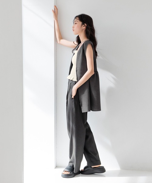 「LOWRYS FARM」 フラットサンダル MEDIUM ブラック レディース_画像4
