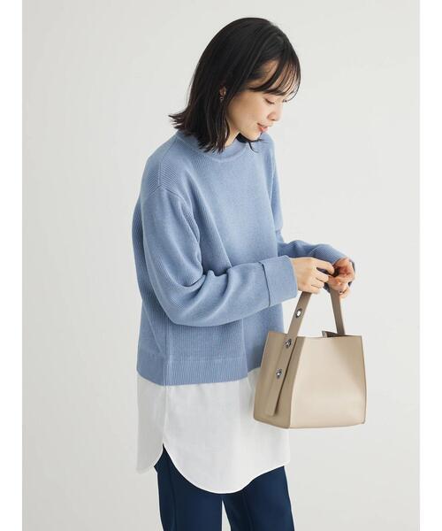 「Green Parks」 「chocol raffine robe」長袖ニット FREE チャコールグレー レディース_画像6