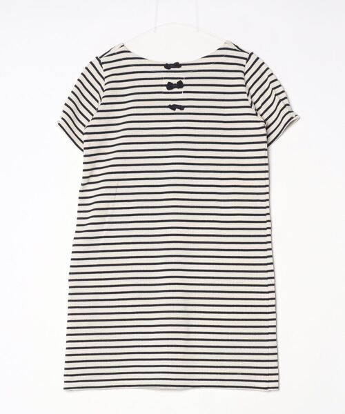 「Eprouve」 ボーダー柄半袖ワンピース S ホワイト レディース_画像2