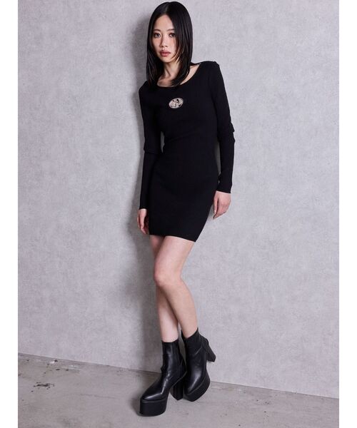 GYDA（ジェイダ） ワンピース GD bijou MOLDニットワンピース