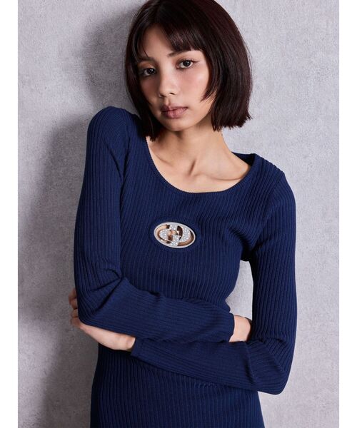 GYDA（ジェイダ） ワンピース GD bijou MOLDニットワンピース