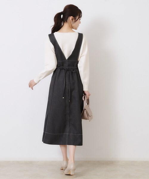 Couture Brooch（クチュール ブローチ） 長袖ニット 38 ブルー