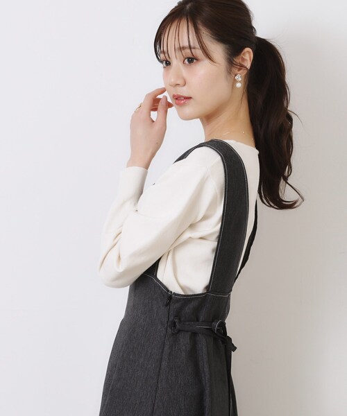 Couture Brooch（クチュール ブローチ） 長袖ニット 38 ブルー