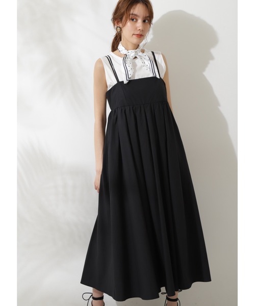 JILL STUART ブラック ロングワンピース 半袖 JILL STUART ブラック ロングワンピース 半袖