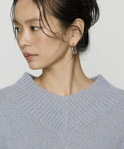 COMME CA（コムサ） ニット セーター 和紙ブークレー Vネックプル