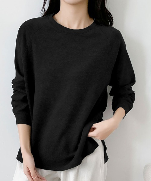 LOWO tシャツ しっかり素材の大人ロンT｜前後差×スリットでおしゃれ