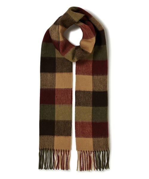 Barbour（バブアー） マフラー ラムズ ウール ブロックチェック