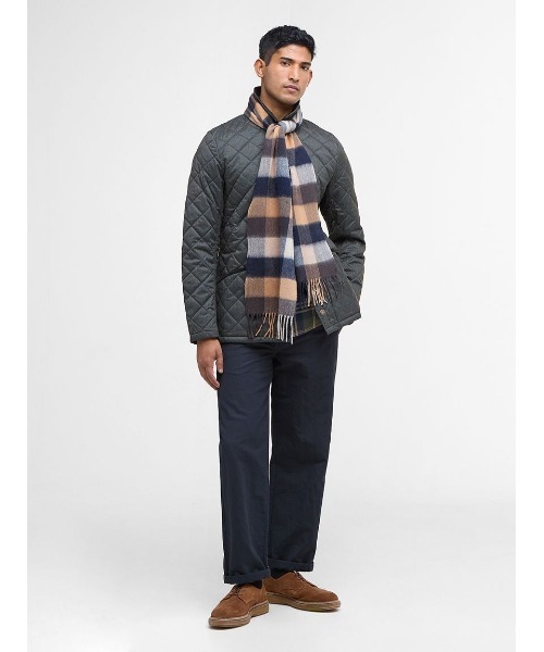 Barbour（バブアー） マフラー ラムズ ウール ブロックチェック