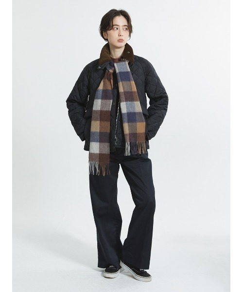 Barbour（バブアー） マフラー ラムズ ウール ブロックチェック