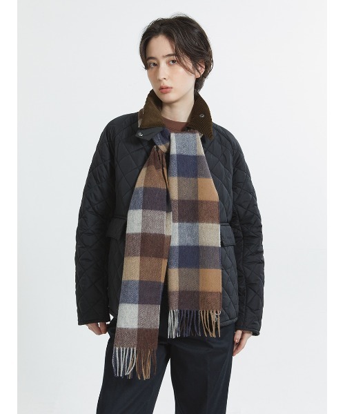 Barbour（バブアー） マフラー ラムズ ウール ブロックチェック