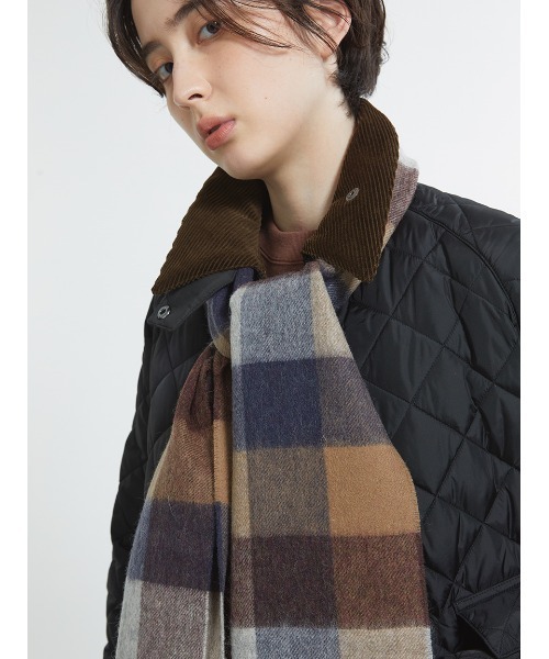 Barbour（バブアー） マフラー ラムズ ウール ブロックチェック