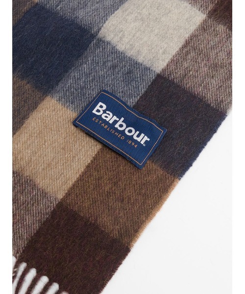 Barbour（バブアー） マフラー ラムズ ウール ブロックチェック