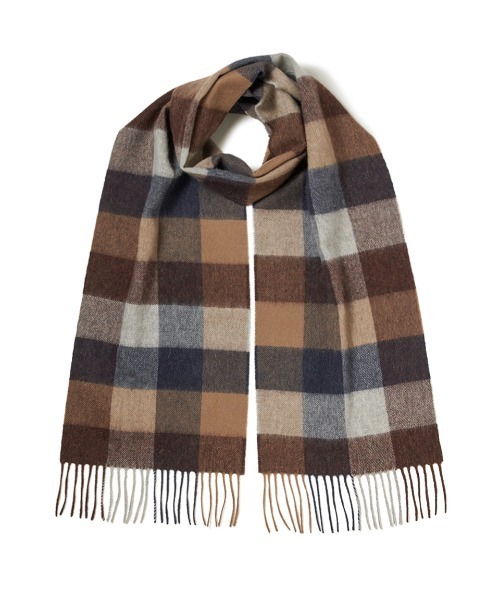 Barbour（バブアー） マフラー ラムズ ウール ブロックチェック