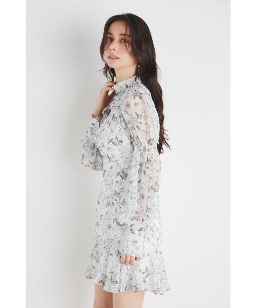 「rienda」 長袖ワンピース MEDIUM グレー レディース_画像10