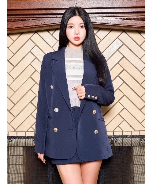 Darich（ダーリッチ） テーラードジャケット FREE ネイビー レディース