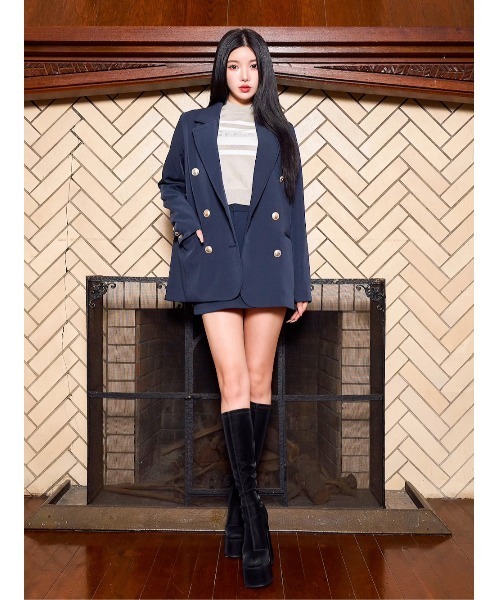 Darich（ダーリッチ） テーラードジャケット FREE ネイビー レディース