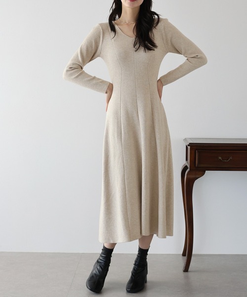 「BLUEEAST」 ニットワンピース MEDIUM ブラック レディース_画像3