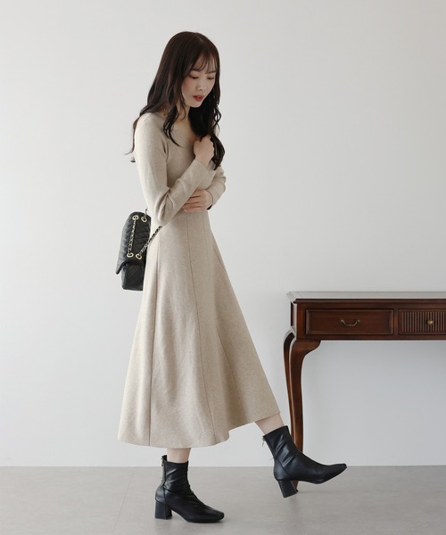「BLUEEAST」 ニットワンピース MEDIUM ブラック レディース_画像4