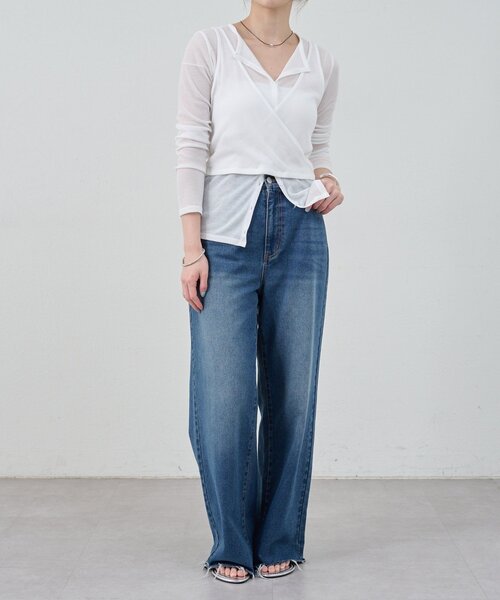 「SHENERY」 長袖カットソー FREE グレー レディース_画像2