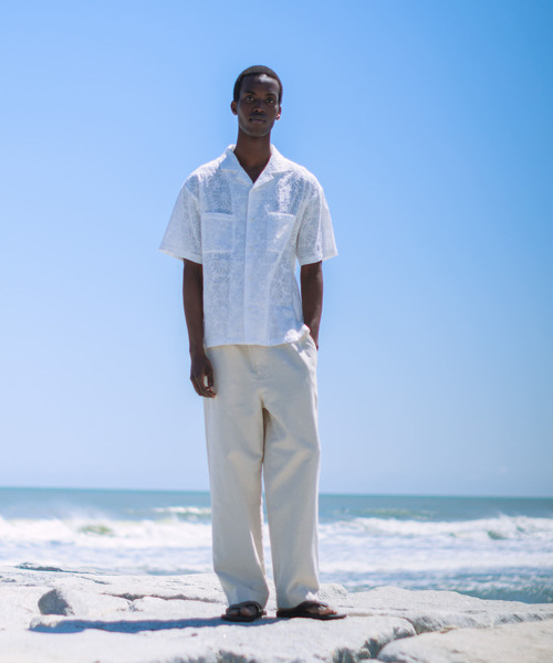 「URBAN RESEARCH Sonny Label」 半袖シャツ MEDIUM イエロー メンズ_画像2