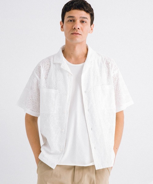 「URBAN RESEARCH Sonny Label」 半袖シャツ MEDIUM イエロー メンズ_画像6