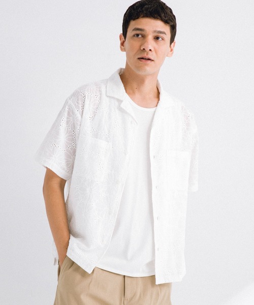 「URBAN RESEARCH Sonny Label」 半袖シャツ MEDIUM イエロー メンズ_画像7