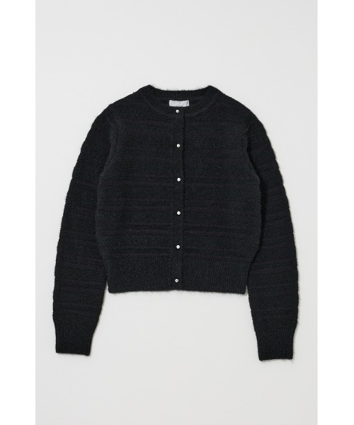 moussy TRIM END KNIT カーディガン MOUSSY FALL COLOR TRIM END カーディガン D/BRN3 -靴＆ファッション