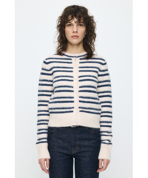 MOUSSY（マウジー） カーディガン 「26年SS新作」SHADOW STRIPE KNIT