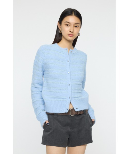 MOUSSY  TRIM END KNIT カーディガン  D/BEG MOUSSY TRIM END KNIT カーディガン D/BEG 【公式通販】