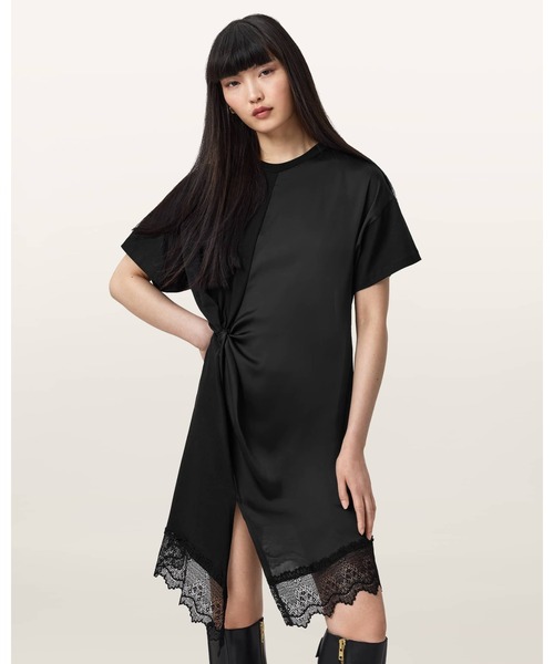 ALLSAINTS（オールセインツ） 半袖ワンピース 4 ブラック レディース 