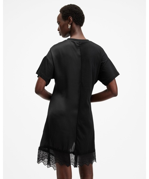 「ALLSAINTS」 半袖ワンピース 4 ブラック レディースの画像