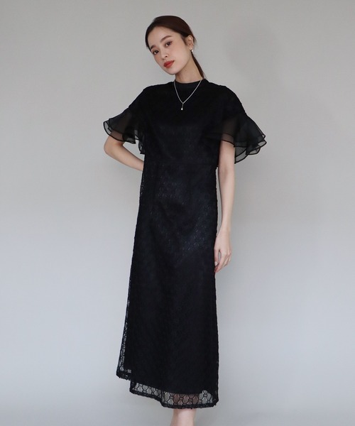 「J by blue」 半袖ワンピース SMALL チャコールグレー レディース_画像2