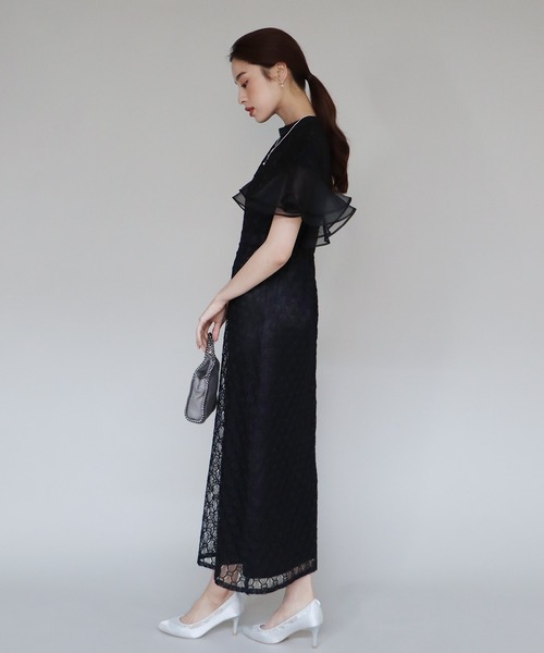 「J by blue」 半袖ワンピース SMALL チャコールグレー レディース_画像3