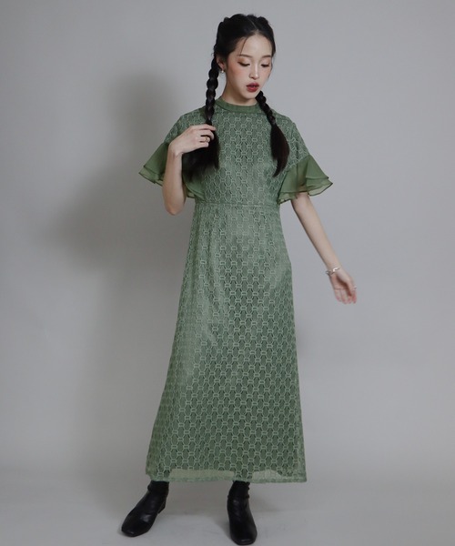 「J by blue」 半袖ワンピース SMALL チャコールグレー レディース_画像7