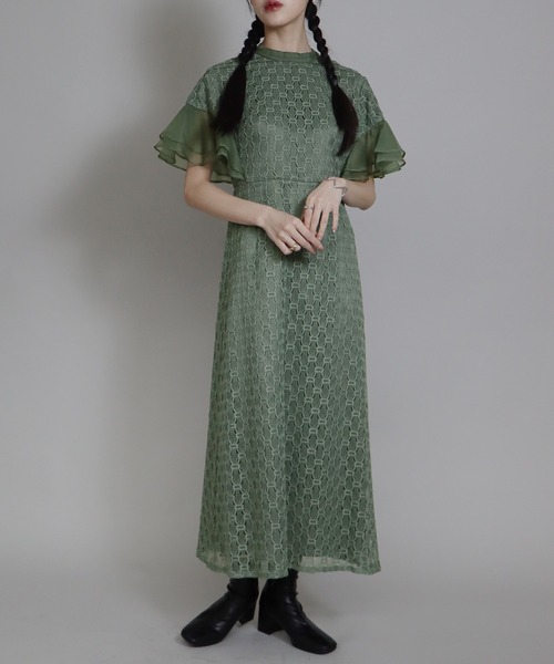 「J by blue」 半袖ワンピース SMALL チャコールグレー レディース_画像9