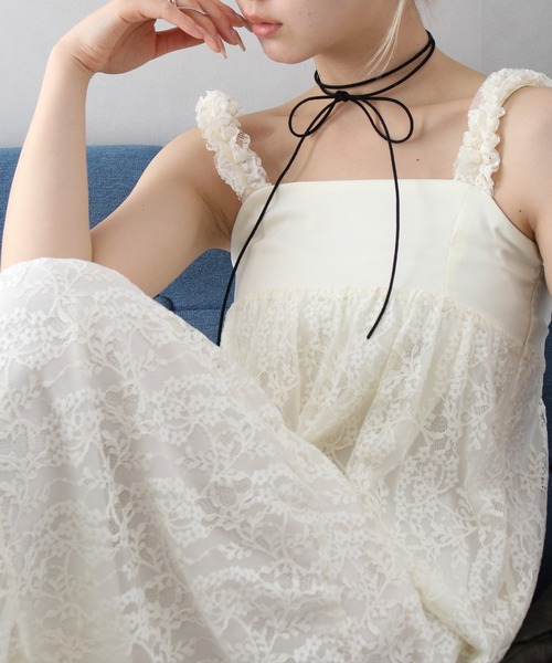 「SpRay」 キャミソールワンピース FREE アイボリー レディース_画像3