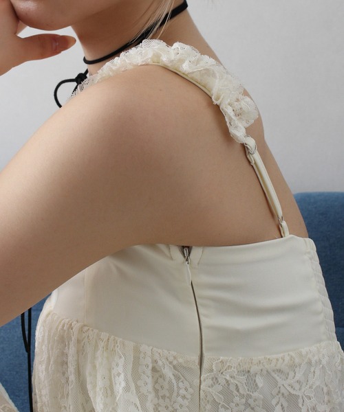 「SpRay」 キャミソールワンピース FREE アイボリー レディース_画像5