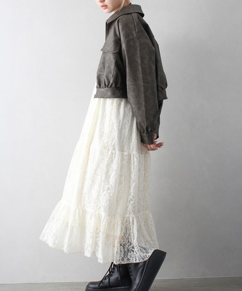 「SpRay」 キャミソールワンピース FREE アイボリー レディース_画像9