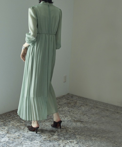 「etoll.」 コンビワンピース M ブルー レディース_画像5