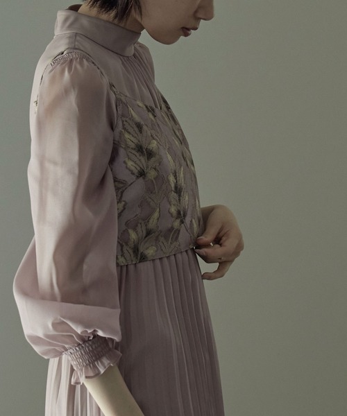 「etoll.」 コンビワンピース M ブルー レディース_画像8