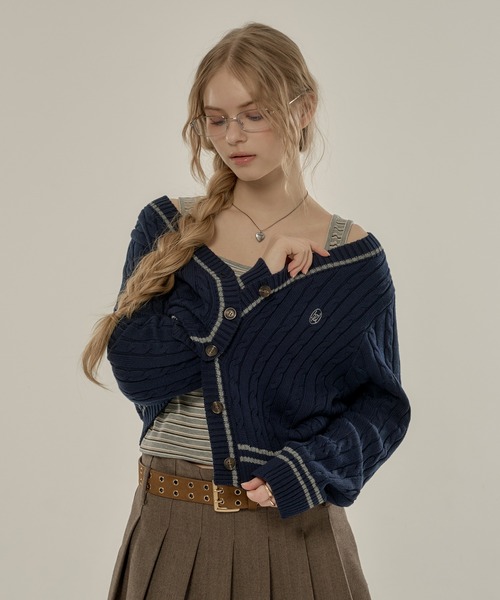 カーディガン Cable Handkint Cardigan TODAYFUL（トゥデイフル）の「ケーブルハンドニットカーディガン